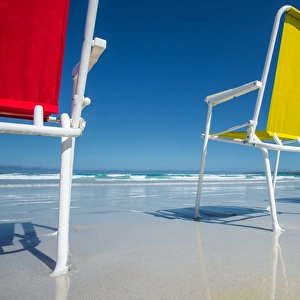 Beach chair at the seaside