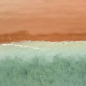Beach scene in Roebuck Bay shot from a drone point of view, Broome, Western Australia, Australia Beach scene in Roebuck Bay shot from a drone point of view, Broome, Western Australia, Australia