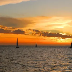 A beautiful image of a sunset over Perth near Hillarys Boat harbour A beautiful image of a sunset over Perth near Hillarys Boat harbour