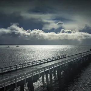 Beautiful light near the Naracoopa pier, King Island, Bass Strait, Tasmania, Australia