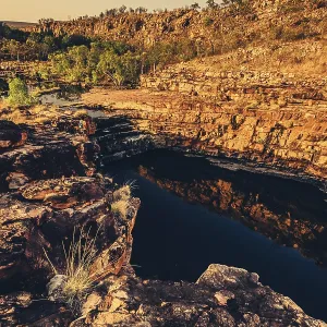 Bell Gorge waterfall, a body of water in north-west Australia in the Kimberley