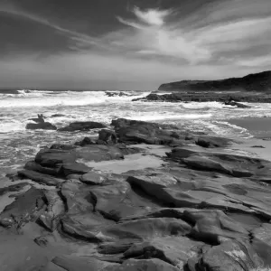 Black and white image of coast at Cape Otway Black and white image of coast at Cape Otway