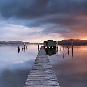 Blue Sunrise over Brisbane Waters Print