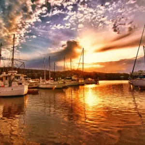 Boats at sunset Boats at sunset