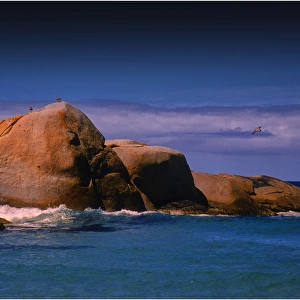 Boulders at North East river, Flinders Island, part of the Furneaux group, eastern Bass Strait, Tasmania