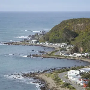 Breaker Bay seen from Beacon Hill Reserve, Wellington, New Zealand