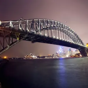 Sydney Harbour Bridge Print at Night