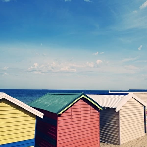 Brighton beach, bathing boxes