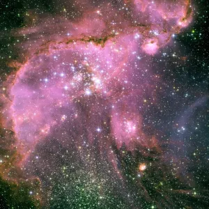 Brilliant, Hot, Young Stars Shine in the Small Magellanic Cloud