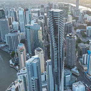 Brisbane CBD- a Birds eye-view - an aerial shot taken from a helicopter III