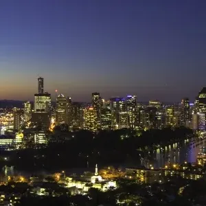 Brisbane City at dusk