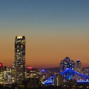 Brisbane skyline at dusk