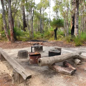 Bush Camp near Mt Cooke on the Bibbulmun Track in Western Australia