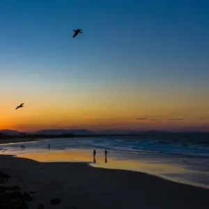 Byron Bay, Australia, in blue hour