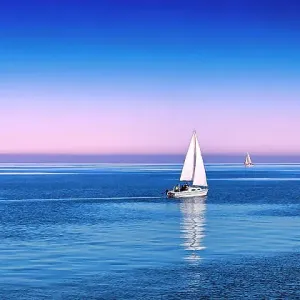 Calm Seas on Port Phillip Bay, offshore at Mordialloc, Melbourne, Mictoria, Australia Calm Seas on Port Phillip Bay, offshore at Mordialloc, Melbourne, Mictoria, Australia