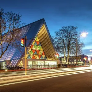 Cardboard cathedral in Christchurch, New Zealand