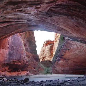 Cathedral Gorge within the ranges of Purnululu National Park or the Bungle Bungle Ranges