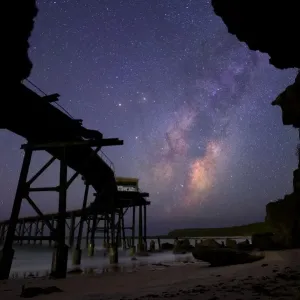 catherine hill bay with nights sky and milkyway catherine hill bay with nights sky and milkyway