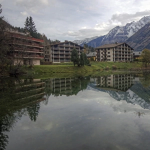 Chamonix holiday accommodation and Alps reflection
