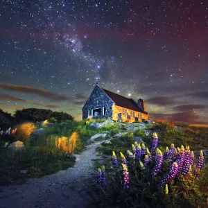 Print of Church of the Good Shepherd at Lake Tekapo