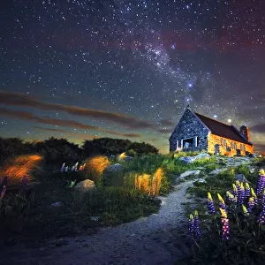The Church of the Good Shepherd and the Milky Way, Lake Tekapo, New Zealand
