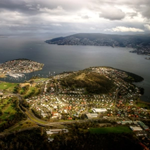 City of CLarence and Hobart bay aerial view