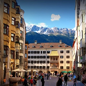City view of Innsbruk, in the alpine region of Tyrol, Austria