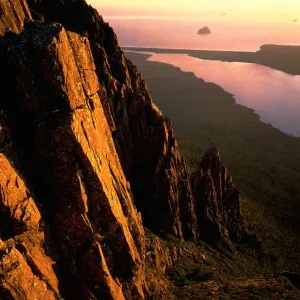 Cliffs overlooking New River Lagoon and Southern Ocean, sunset Cliffs overlooking New River Lagoon and Southern Ocean, sunset