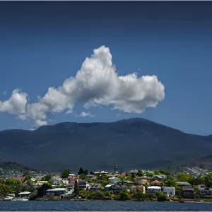 Cloud formation over Mount Wellington, Hobart, Tasmania, Australia