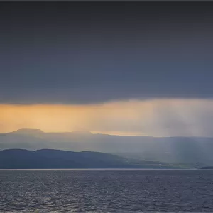 Cloudscape and rural scene, Isle of Skye, Scotland, the United Kingdom