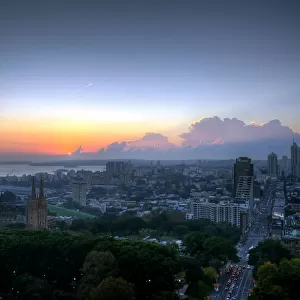 Colourful sunrise over eastern Sydney