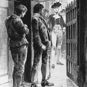 Convict Ship Print circa 1870: Convicts on a ship bound for Australia Convict Ship Print circa 1870: Convicts on a ship bound for Australia