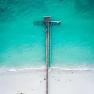 Coogee Beach Jetty Aerial Print