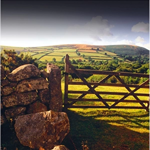 A country gate, Devon moors, England