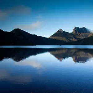 Cradle Mountain reflected in Dove Lake