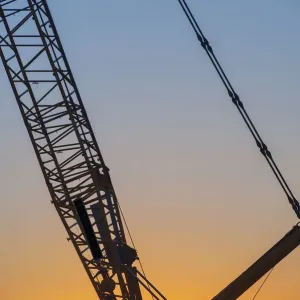 Crane at dusk Crane at dusk