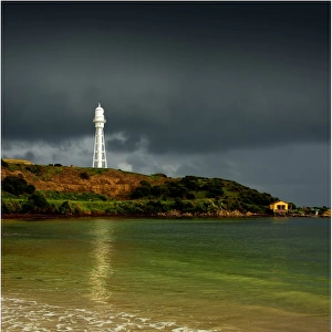 The Currie Lighthouse on King Island Tasmania, sent out from England and built in pieces from iron and steel