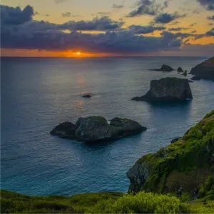 Dawn at Captain Cooks Memorial lookout, Norfolk Island, south pacific ocean