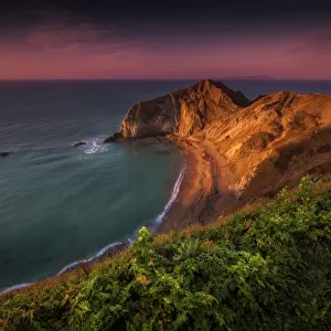 Dawn on the Jurassic coastline, Dorset, England, UK