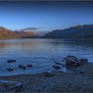 Dawn on lake Wakatipu, New Zealand south island