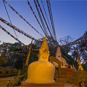 Dawn light Swayambunath, Western Himalayas, Nepal