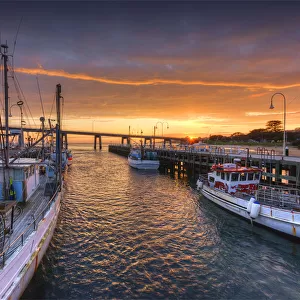 Dawn at San Remo wharf, Victoria, Australia