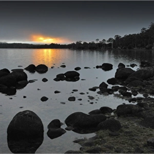 Daybreak on Lake St. Clair, Central Tasmania