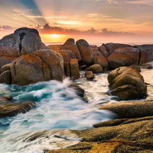 Deep Creek in Mount William National Park at Bay of Fires, Tasmania Deep Creek in Mount William National Park at Bay of Fires, Tasmania