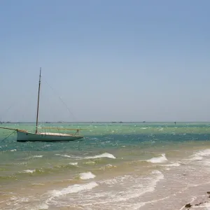 Denham, Western Australia on a windy day