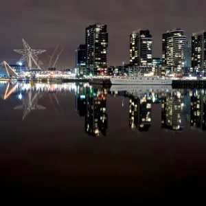 Docklands skyline at night in Melbourne Docklands skyline at night in Melbourne