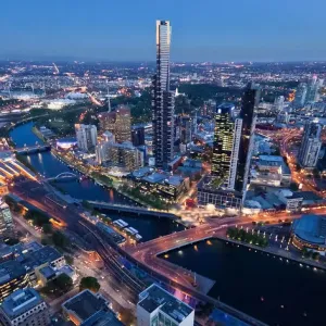 Downtown Melbourne at dusk Downtown Melbourne at dusk