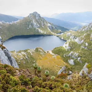 Dramatic Lake Oberon in Western Arthurs Tasmania Dramatic Lake Oberon in Western Arthurs Tasmania