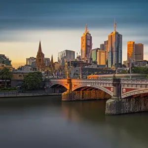 Dramatic Melbourne cityscape