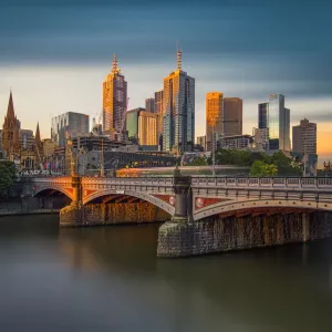 Dramatic Melbourne cityscape Dramatic Melbourne cityscape